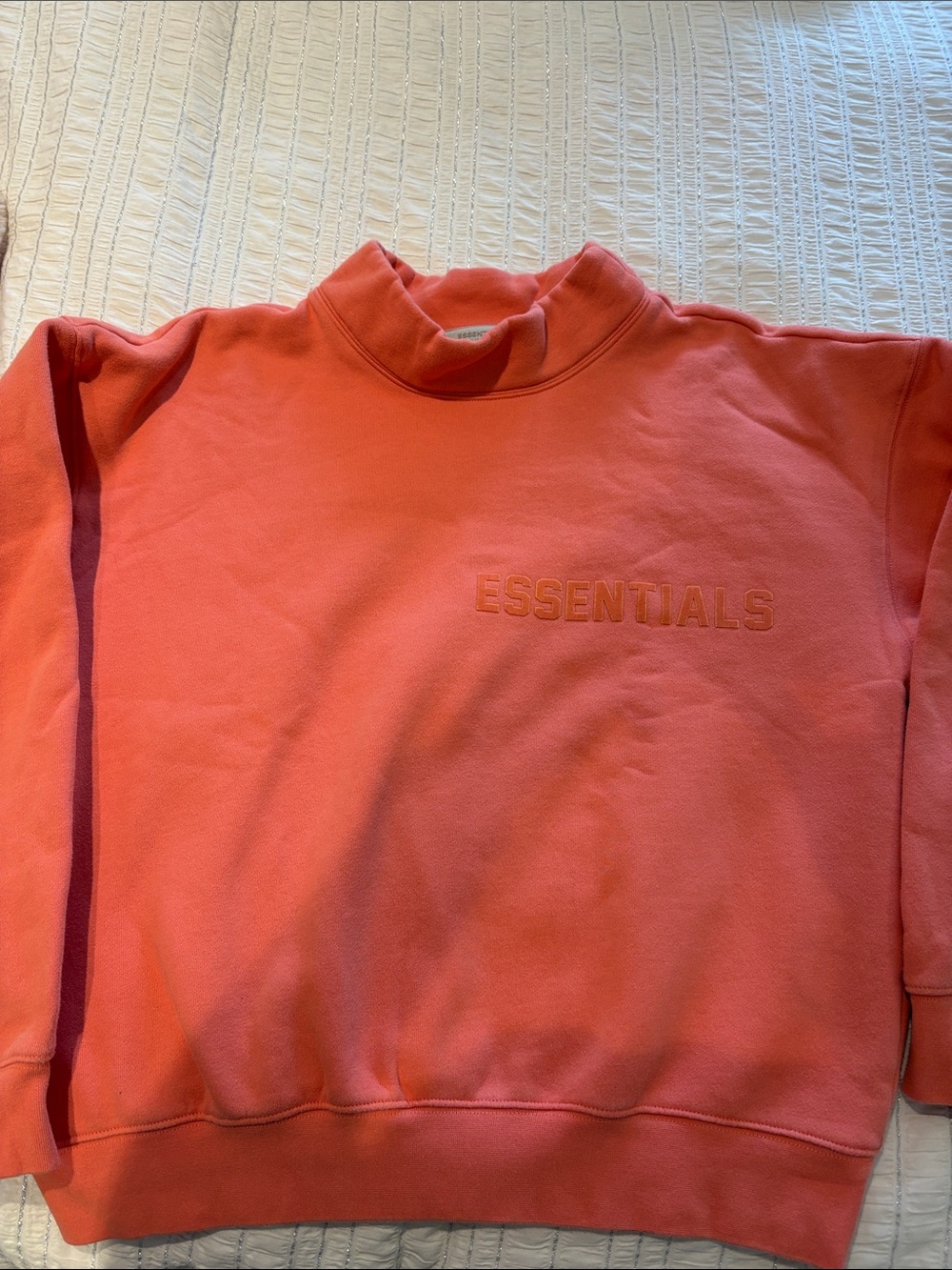 ESSENTIALS Coral Crewneck Sweatshirt - Embossed Logo